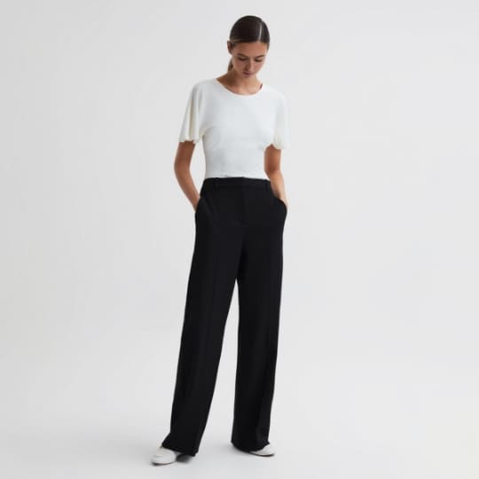 OUTLET WIDE LEG TROUSERS